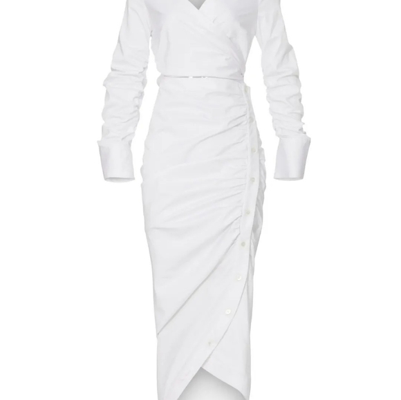 💜Sergio Hudson Asymmetrical Button Up Dress💜 - Picture 5 of 12